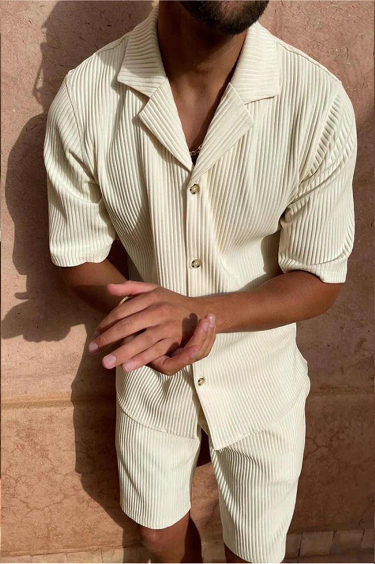 Conjunto Camiseta + Pantalón de Pana para Verano 🌞🩳 | Estilo Casual y Cómodo