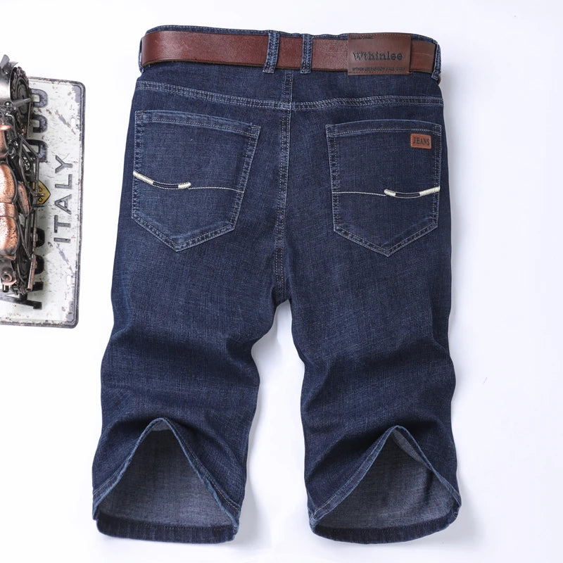 Short Vaquero de Verano para Hombre | Corte Recto y Elástico - Estilo Casual Azul Denim