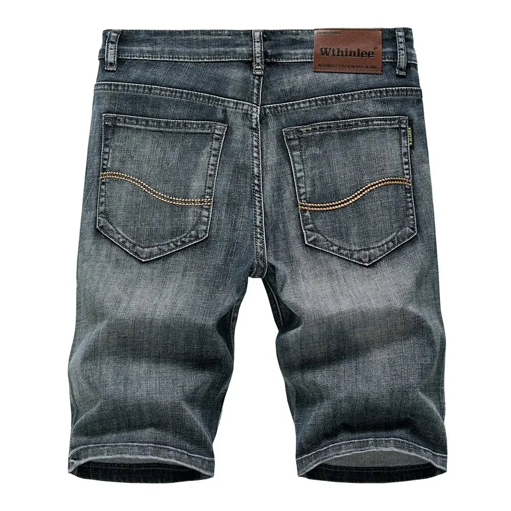 Short Vaquero de Verano para Hombre | Corte Recto y Elástico - Estilo Casual Azul Denim