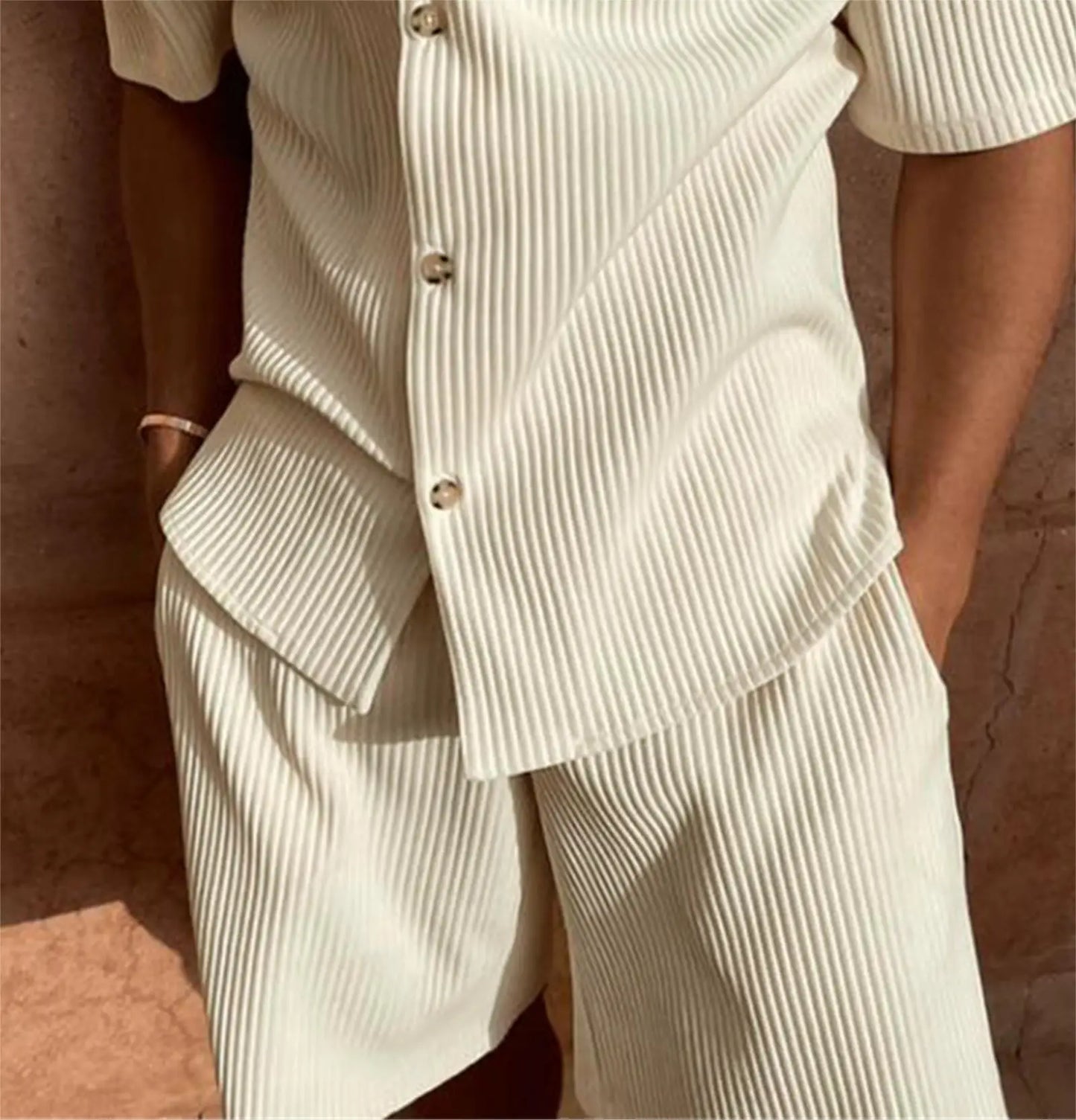 Conjunto Camiseta + Pantalón de Pana para Verano 🌞🩳 | Estilo Casual y Cómodo