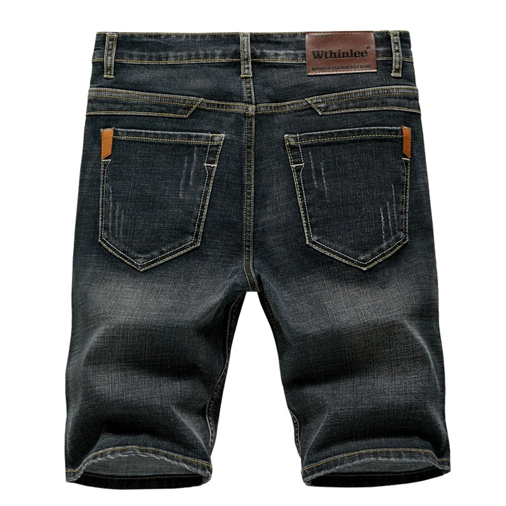 Short Vaquero de Verano para Hombre | Corte Recto y Elástico - Estilo Casual Azul Denim