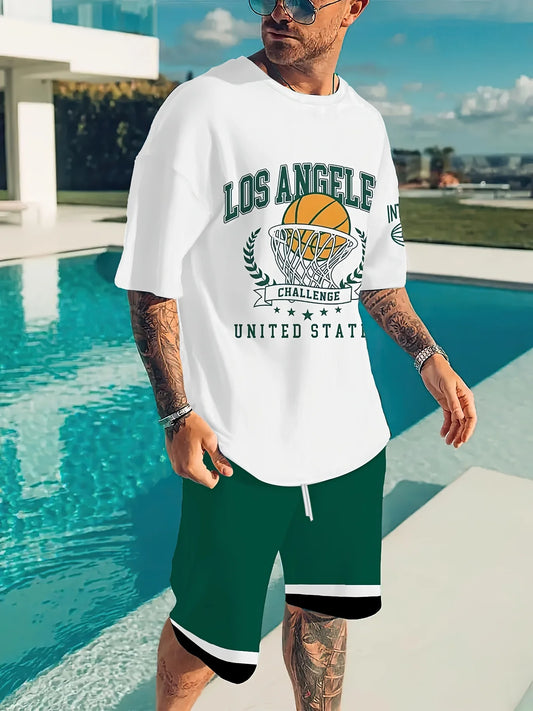 Conjunto Verano 2025 Hombre 🧔🩳 | Camiseta Estampada 3D + Pantalón Corto Fresco