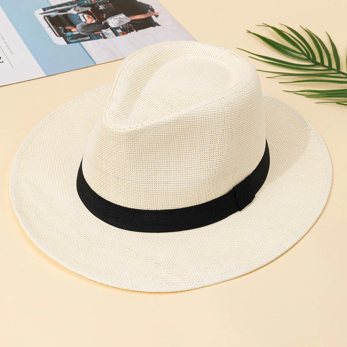 Sombrero Panamá de Verano | Ala Ancha para Sol - Unisex, Ideal para Playa y Vacaciones