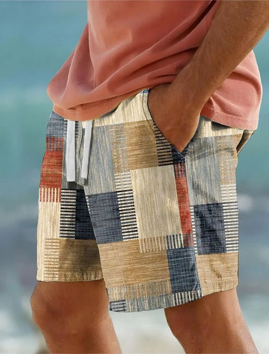 Bañador Estilo Patchwork para Hombre – Cómodo, Secado Rápido, Ideal para Playa o Piscina