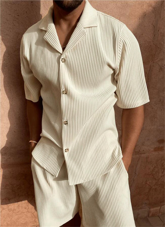 Conjunto Camiseta + Pantalón de Pana para Verano 🌞🩳 | Estilo Casual y Cómodo