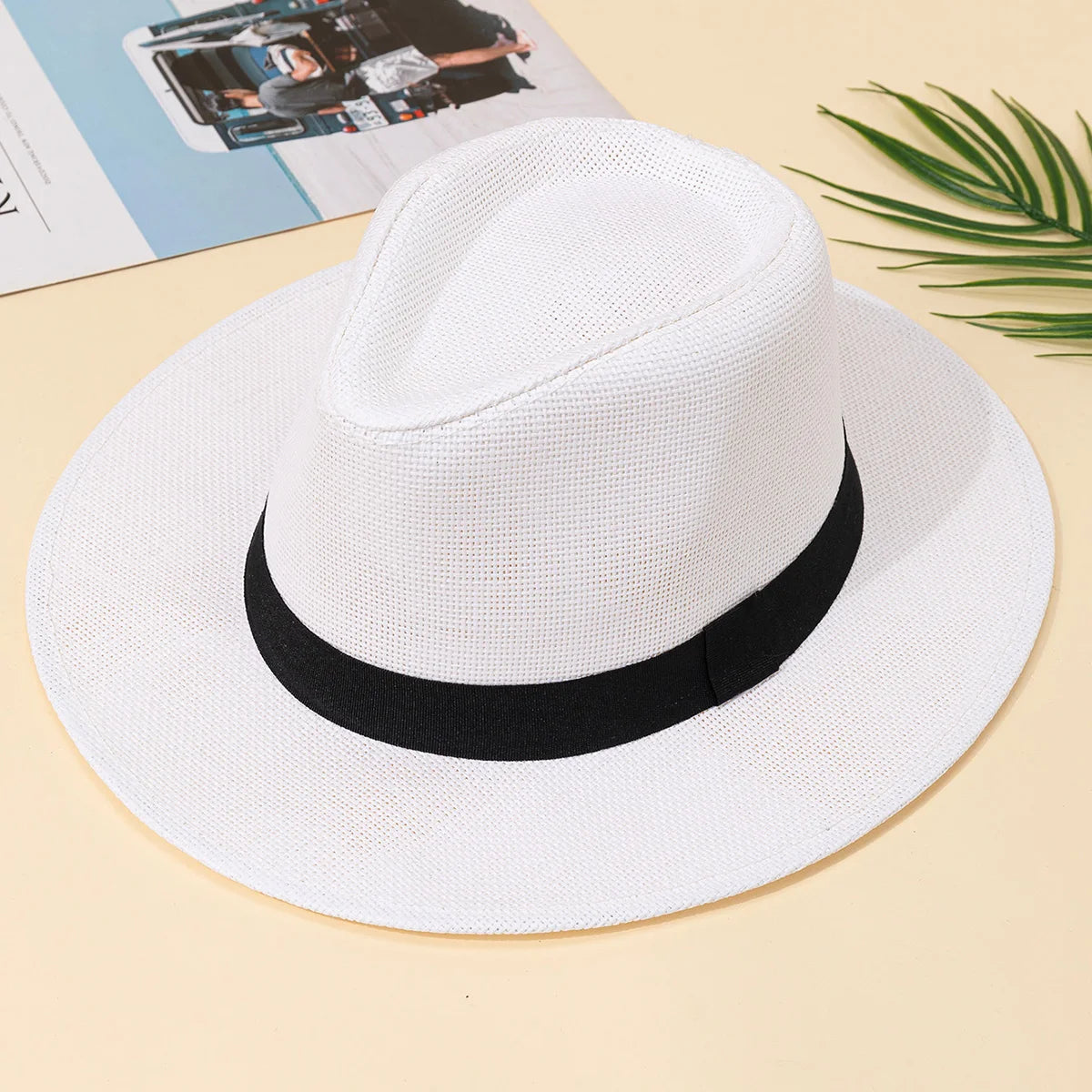 Sombrero Panamá de Verano | Ala Ancha para Sol - Unisex, Ideal para Playa y Vacaciones
