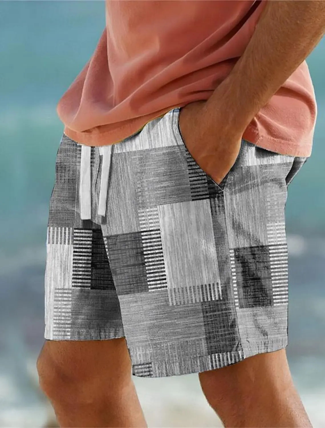 Bañador Estilo Patchwork para Hombre – Cómodo, Secado Rápido, Ideal para Playa o Piscina