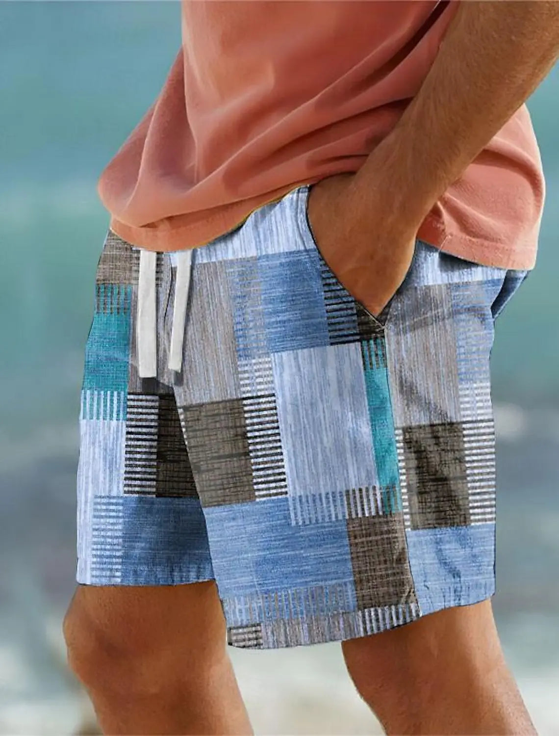 Bañador Estilo Patchwork para Hombre – Cómodo, Secado Rápido, Ideal para Playa o Piscina
