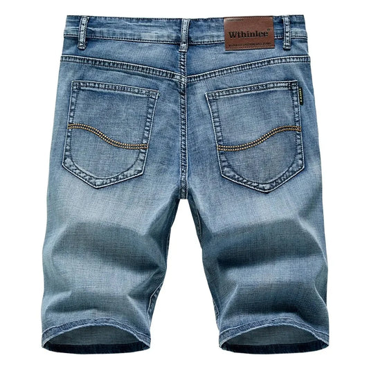Short Vaquero de Verano para Hombre | Corte Recto y Elástico - Estilo Casual Azul Denim